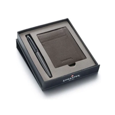 Afbeelding van Rollerball giftset Sheaffer VFM 9424 Matt grey black tone met creditca