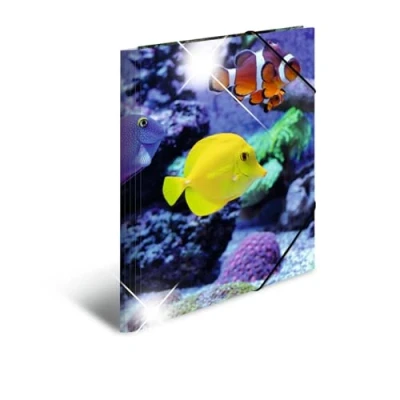 Afbeelding van 3x Elastomappen glossy dieren A3 PP fish