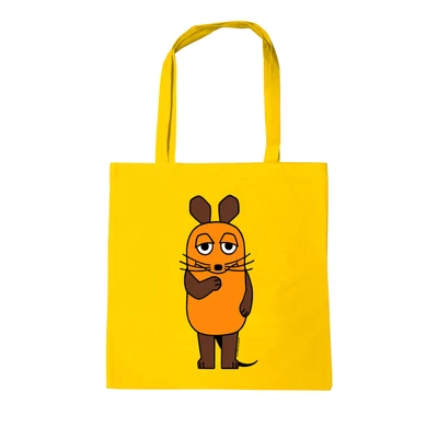 Afbeelding van Logoshirt® Die Sendung mit der Maus I De Tote bag Boodschappentas Stoffen tas Bedrukt Met lange hengsels geel Gelicentieerd origineel ontwerp