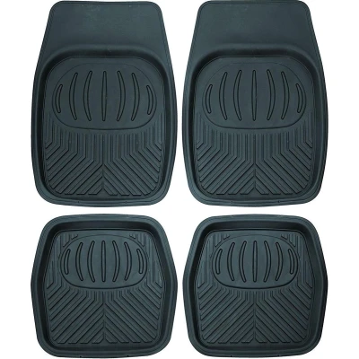 Afbeelding van Car Plus Automattenset Sand Universeel Pvc Zwart 4 delig