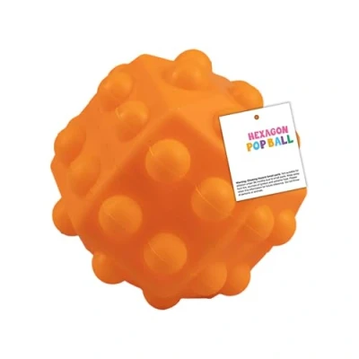 Afbeelding van 3D Pop It Sensory Stress Balls Fidget Toy Pack voor kinderen en volwassenen, Push Bubble speelgoed, perfect autisme, angstverlichting, oranje kleur