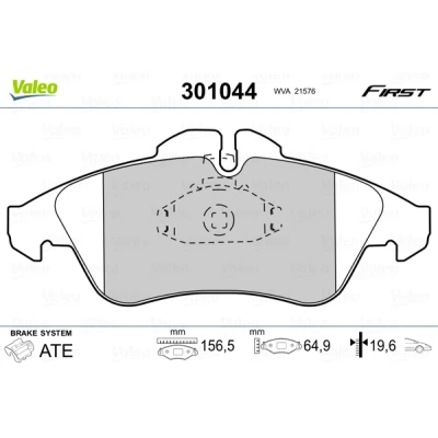 Afbeelding van Valeo Remblokset 301044