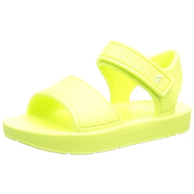 Afbeelding van Fitflop Iqushion Kids Ergonomische Back Strap Sandal voor kinderen, uniseks, Elektrisch geel, 22.5 EU