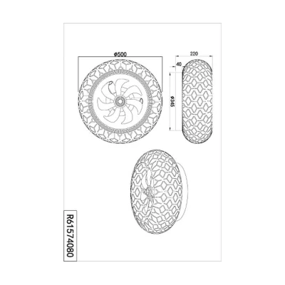 Afbeelding van REALITY BIDAR Ventilator Zwart goud excl. 3x E27 4 W Licht apart schakelbaar Afstandsbediening Plafondbevestiging 3 snelheidsinstellingen Timer Zomer en wintermodus