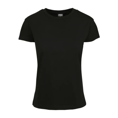 Afbeelding van Urban Classics Ladies Basic BOX TEE Tshirt basic, Dames, Maat: Large, Black