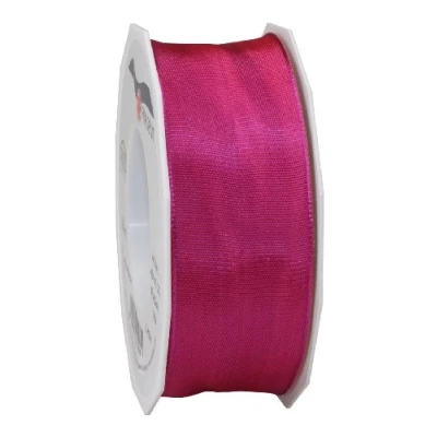 Afbeelding van C.E. Pattberg Präsent 40 mm 25 m lint Bedraad Tafetta Lyon, Roze Paars