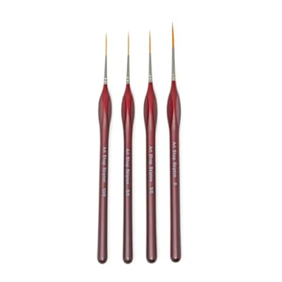 Afbeelding van Studio 22 Driehoekige Grip Handvat Model Schilderen Detail Rigger Brush Set van 4