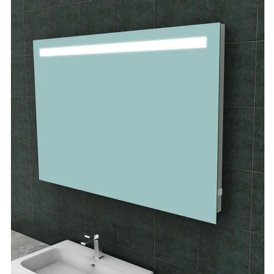 Afbeelding van Wiesbaden Tigris spiegel rechthoek met LED en stopcontact 120 x 80 cm