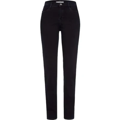 Afbeelding van BRAX dames Mary mid waist slim fit jeans met donkere wassing in de kleur Donkerblauw, maat: 36 lang
