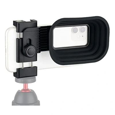 Afbeelding van KIWIFOTOS 2 in 1 Smart Phone Universele Anti Reflectie Hood met Verwijderbare Telefoon Clip voor iPhone 15 14 13 12 11 XS X XR 8+ 8 7+ 7 6S+ 6S Android Galaxy Mate MI Elimineer Venster