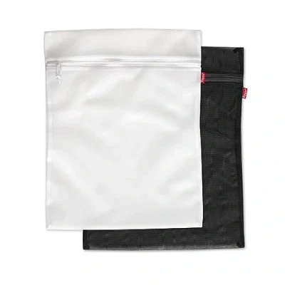 Afbeelding van Rayen Wasmachine en droogzakken, beschermt je kleding, met ritssluiting, veiligheidssluiting, zwart wit, 50 x 40 cm, bevat 2 wasmachinezakken
