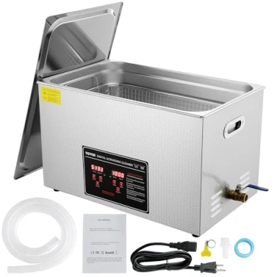 Afbeelding van VEVOR Ultrasone reiniger, roestvrij staal, 752 W, 30 l, ultrasoon reinigingsapparaat met digitaal display, 0 min, reiniging geluid voor sieraden, brillen, horloges enz.