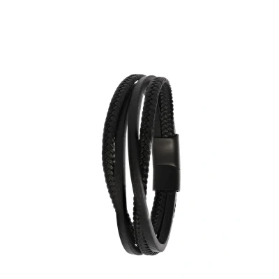 Afbeelding van Lucardi Armband, Heren, Maat: 19cm, Black