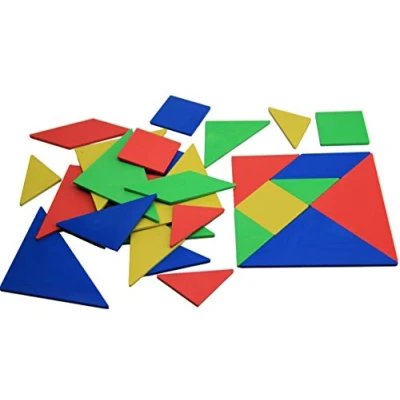 Afbeelding van WISSNER® actief leren Tangram set 28 delen RE Plastic