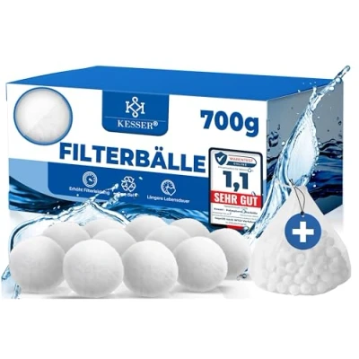 Afbeelding van KESSER® Polysphere Filterballen filter zandfilterinstallatie 700 g vervangen 25 kg filterzand accessoires vervanging zwembadfilter filterinstallatie (2100 (3 x g))