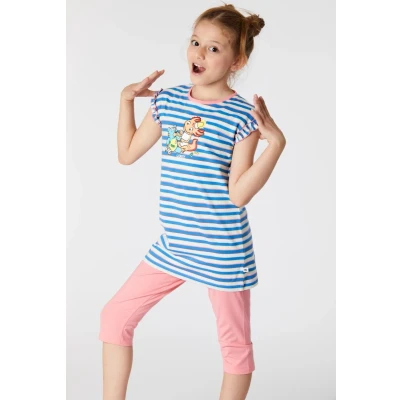 Afbeelding van Woody Meisjes Dames Pyjama multicolor maat 140/10J