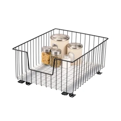 Afbeelding van bremermann Kast mand 40 cm breed, telescopische bodem met inlegplank, keukenlade (zwart)