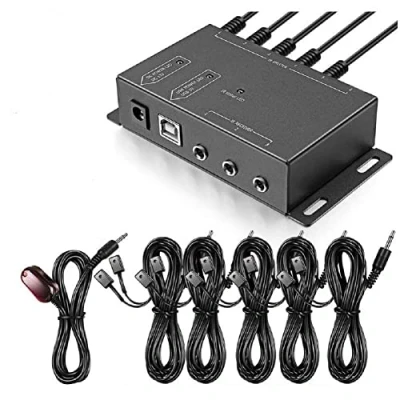 Afbeelding van Bolongking infrarood repeatersysteem, IR repeater, verborgen systeem met afstandsbediening, verlengset 1 ontvanger, 10 EU stekker (zender).
