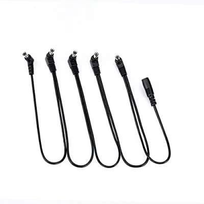 Afbeelding van Musiclily Pro DC 9V Voeding Jack Splitter Adapter met 5 Way Daisy Chain Power Kabel voor Effectpedalen