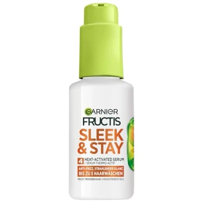 Afbeelding van Garnier Fructis Sleek &amp; Stay Heat Activated Serum met alfa silanen voor droog en kroezend haar, 50 ml