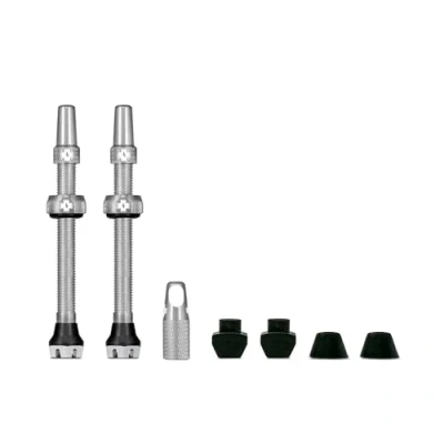 Afbeelding van Muc Off Tubeless Valves, Silver 60mm Dust Caps for Bikes with Valve Core Removal Tool Presta MTB/Road/Gravel