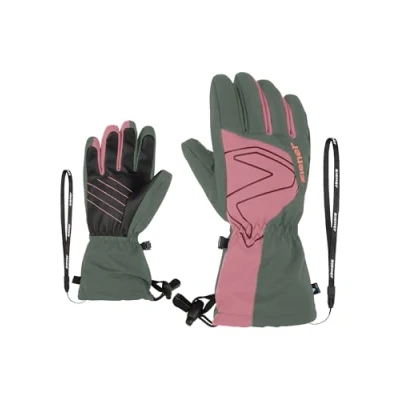Afbeelding van Ziener Kinderen Laval Ski Handschoenen/Wintersport Waterdicht, Lange Man, Green Mud, 3