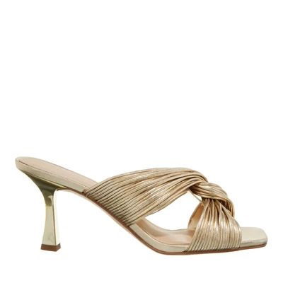 Afbeelding van Michael Kors Alessia MULE Muiltjes met hak, Dames, Maat: 36, Pale gold Pu