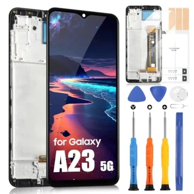 Afbeelding van Lcd display voor Samsung Galaxy A23 5G SM A236B A236E A236U scherm, digitizer touchscreen, montage met gereedschap (6,6 inch, zwart frame)
