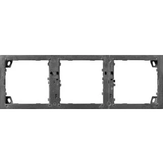 Afbeelding van Siedle montageraam uit gegoten zink voor de opname van 3 functiemodules hxbxd 299 5x99 5x16 mm 200015591 00