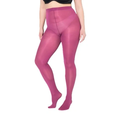 Afbeelding van Ulla Popken Dames grote maten plus size Essential microvezel panty, 60 denier, donker sering, 52 54