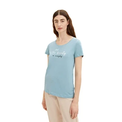 Afbeelding van TOM TAILOR Dames T shirt 1036193, 30838 Tourmaline, XXL