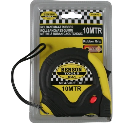 Afbeelding van Benson Rolmaat Meetlint Rubber 10 meter 25 mm