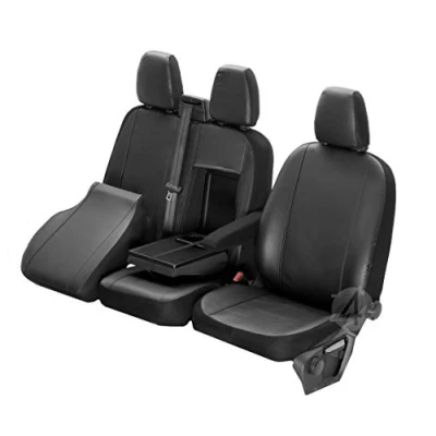 Afbeelding van Z4L Precies passende kunstleren stoelhoezen VIP geschikt voor Iveco Daily ideaal aangepast 1 + 2 (3 zits) voertuigspecifiek kunstleer