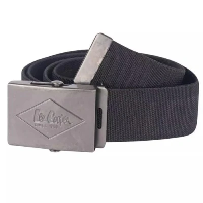 Afbeelding van Lee Cooper LCBELT613 Mens Canvas Webbing Werk Veiligheid Pant Riem, Zwart, One Size