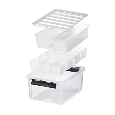 Afbeelding van Opbergbox Orthex SmartStore Classic 15 + Vakverdeler Black