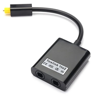 Afbeelding van TISINO Optische Kabel Splitter 1 in 2 Uit Toslink Digitale Audio Fiber