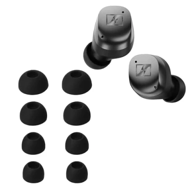 Afbeelding van kwmobile 8x Reserve covers voor oordopjes compatibel met Sennheiser MOMENTUM True Wireless 4 maten Silicone dopjes in ear headphones
