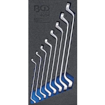 Afbeelding van BGS Gereedschapmodule 1/3: ringsleutelset 6x7 20x22 mm diep gebogen 8 delig