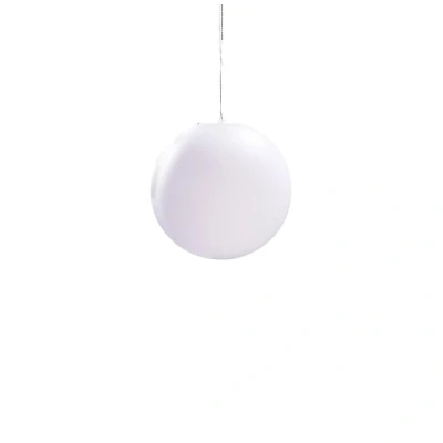 Afbeelding van Inspired Lighting Huevo Globe Plafond Hanglamp 1 Licht E27 Klein Buiten IP44, Opaal Wit