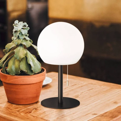 Afbeelding van FH Lighting LED accu tafellamp Trivento, zandzwart