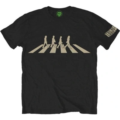 Afbeelding van The Beatles Abbey Road Silhouette Heren T shirt M Zwart
