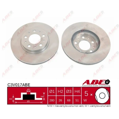 Afbeelding van ABE Remschijven C3V017ABE