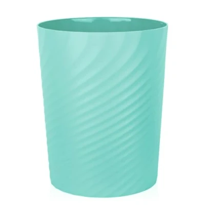 Afbeelding van Sinoba Prullenbak 8008 vuilnisemmer afvalemmer kunststof ideaal voor kinderkamer kantoor keuken hoogte 32 cm 12 l (mintblauw)