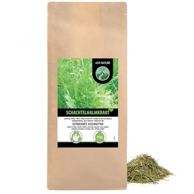 Afbeelding van paardenstaart thee (250g), kruid gesneden, zacht gedroogd, veld 100% puur en natuurlijk voor de bereiding van thee, kruidenthee