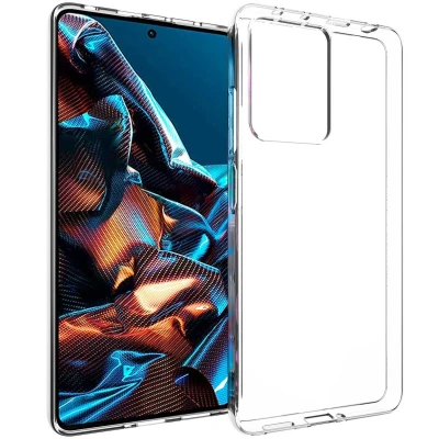 Afbeelding van Xiaomi Poco X5 Pro 5G Hoesje Siliconen en TPU (zacht) Accezz Softcase/Backcover Transparant Telefoonhoesje