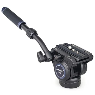 Afbeelding van Innorel F60 Professioneel camerastatief Panoramische vloeistofkop met 1/4 en 3/8 inch schroeven Schuifplaat voor DSLR camera&#039;s, camcorders, telescoop, monopod, max. Belasting 22 lbs / 10 kg