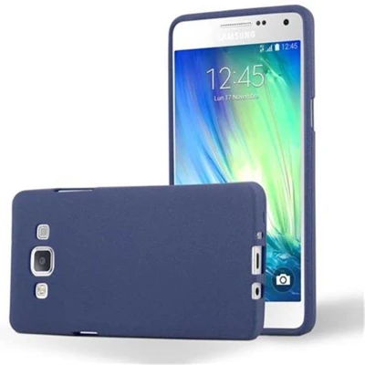Afbeelding van Cadorabo Hoesje geschikt voor Samsung Galaxy A5 2015 in FROST DONKER BLAUW Beschermhoes gemaakt van flexibel TPU silicone Case Cover