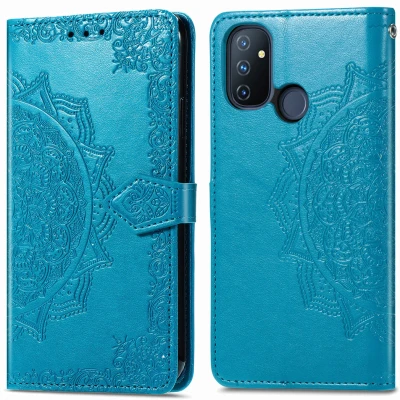 Afbeelding van OnePlus Nord N100 Hoesje Kunstleder iMoshion Bookcase Turquoise Telefoonhoesje