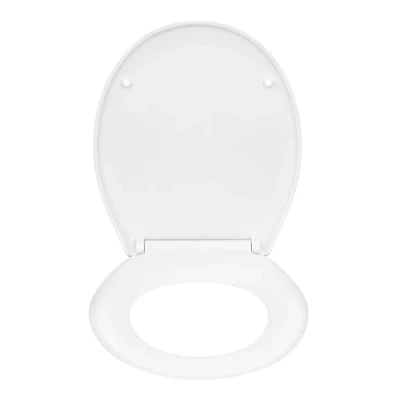 Afbeelding van WOLTU WS2327 WC bril Toiletdeksel met scharnier en Quick Release knoop,Toiletbril PP Softclose functie,Wit