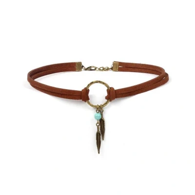 Afbeelding van Jomide Choker Bohemian Vintage Bruin Leer